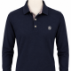 POLO MANCHES LONGUES 5210 BLEU MARINE